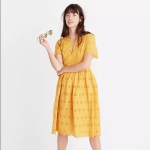 MADEWELL ☀️ GOLDEN EYELET DRESS